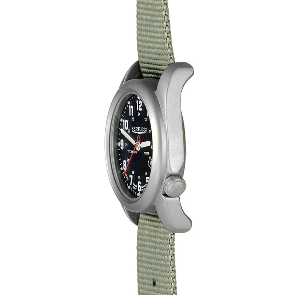 Bertucci Mens Green Band Black Dial Quartz Analog Watch - 12723