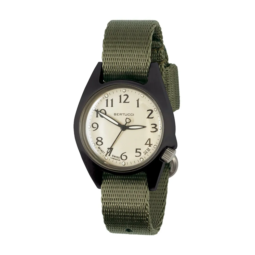 Bertucci Women's Sand Dial Field Drab Comfort-Webb™ Band Nylon Quartz Watch - 18501