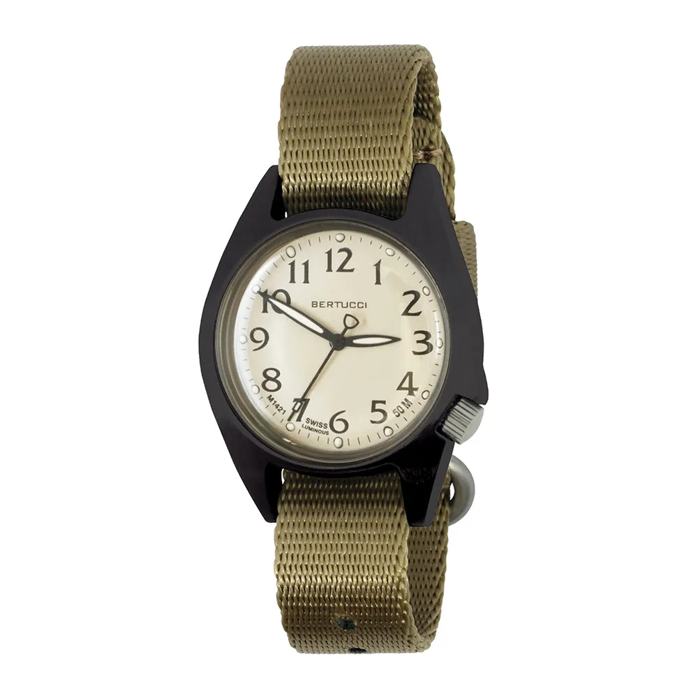 Bertucci Women's Sand Dial Field Khaki Comfort-Webb™ Band Nylon Quartz Watch - 18502