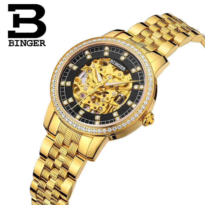 Binger Swiss Mechanical Miyota Luxury Women Watch B 5051