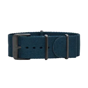 Blue Nylon Strap with Black / Steel / Gold Buckle