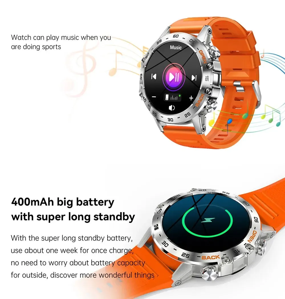 Bluetooth Call 1.39" Smart Watch Men's Sports Fitness Tracker Watches Stainless Steel or Rubber Band Waterproof Smartwatch for Android IOS