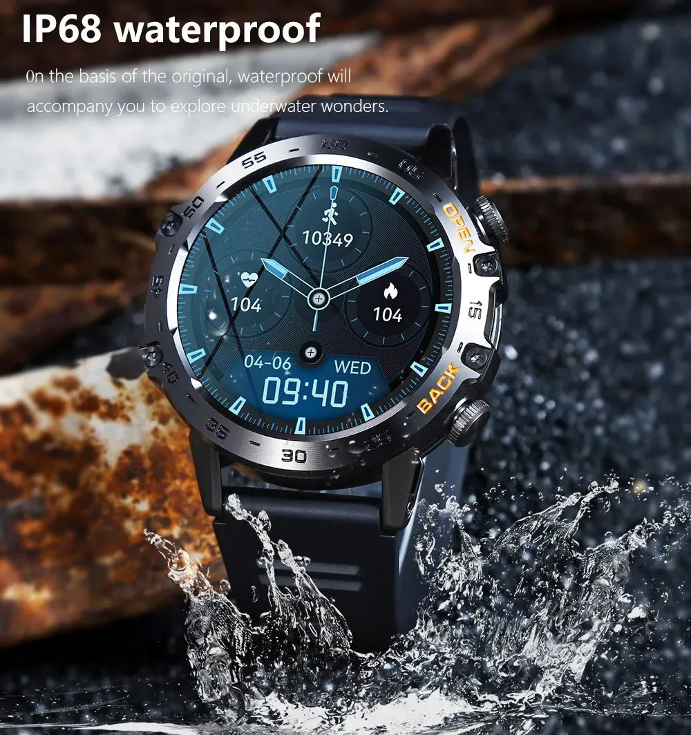Bluetooth Call 1.39" Smart Watch Men's Sports Fitness Tracker Watches Stainless Steel or Rubber Band Waterproof Smartwatch for Android IOS