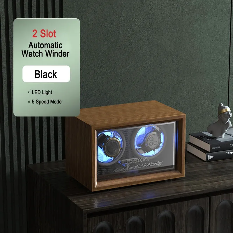BOLAI Brand Luxury Wood Watch Winder High-End 2 4 Slot Automatic Watches Box with Mabuchi Motor Watch Cabinet Clock Storage Box