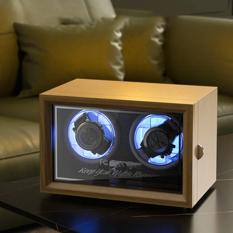 BOLAI Brand Luxury Wood Watch Winder High-End 2 4 Slot Automatic Watches Box with Mabuchi Motor Watch Cabinet Clock Storage Box