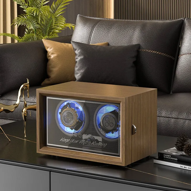 BOLAI Brand Luxury Wood Watch Winder High-End 2 4 Slot Automatic Watches Box with Mabuchi Motor Watch Cabinet Clock Storage Box