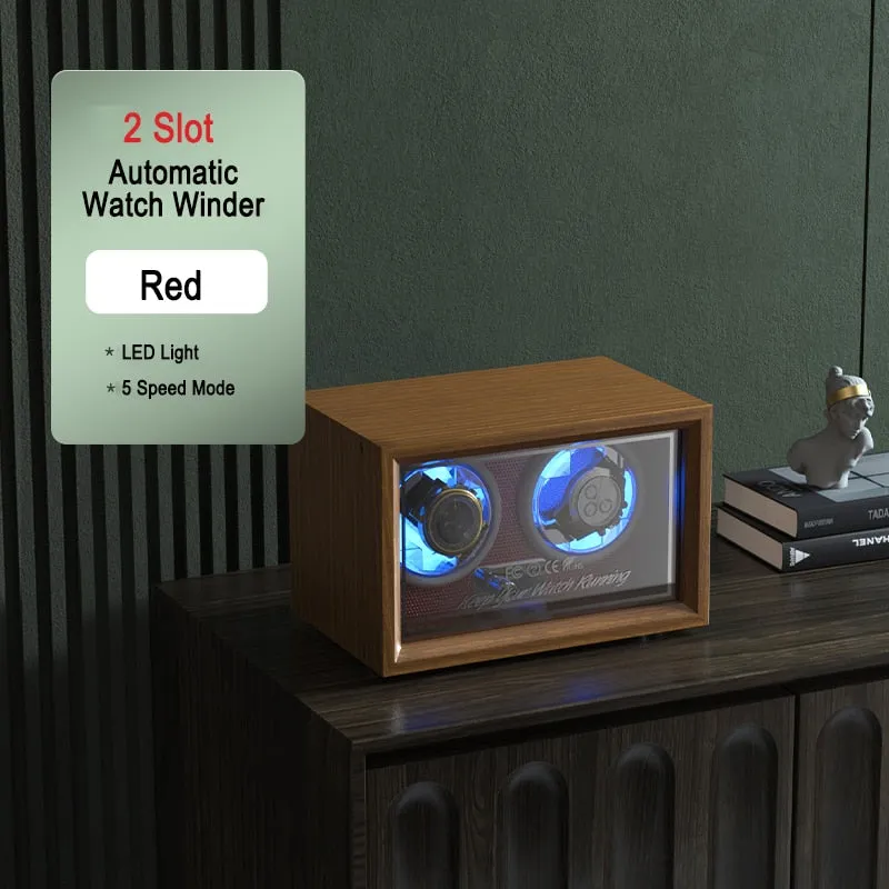 BOLAI Brand Luxury Wood Watch Winder High-End 2 4 Slot Automatic Watches Box with Mabuchi Motor Watch Cabinet Clock Storage Box