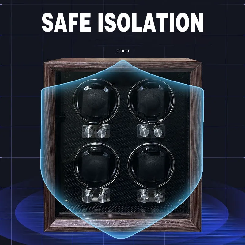 BOLAI Brand Luxury Wood Watch Winder High-End 2 4 Slot Automatic Watches Box with Mabuchi Motor Watch Cabinet Clock Storage Box
