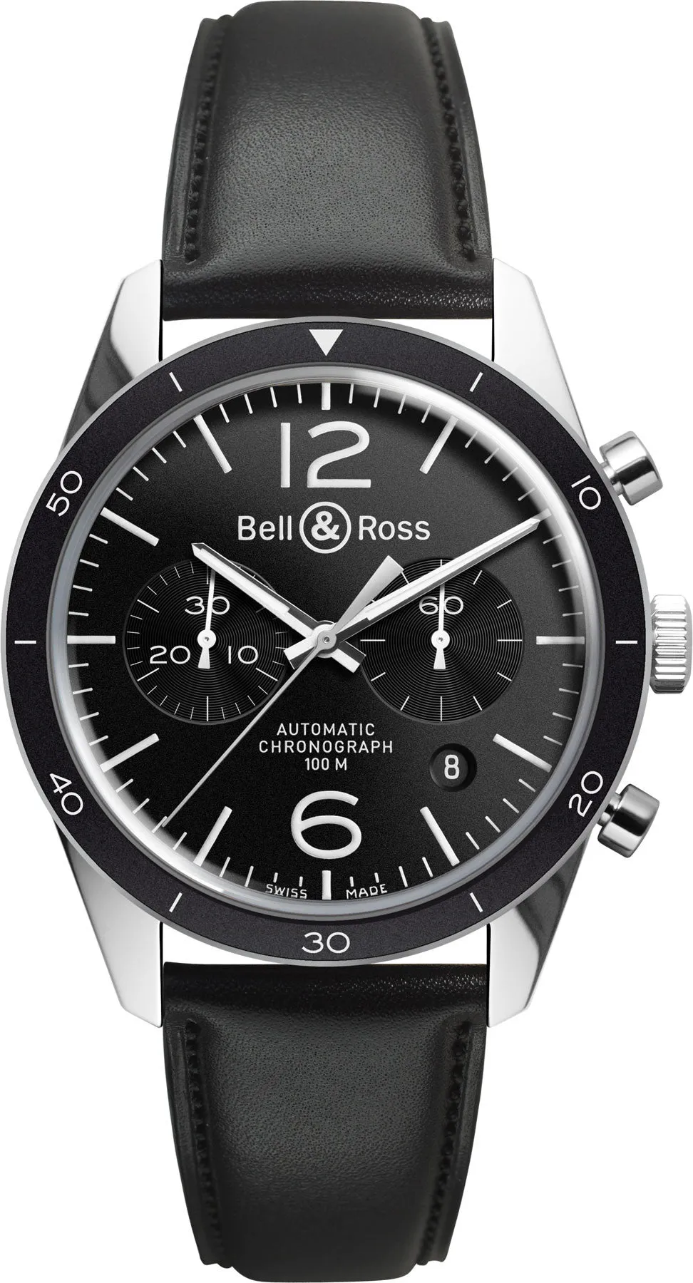 BR Watch Vintage BR 126 Black Bezel