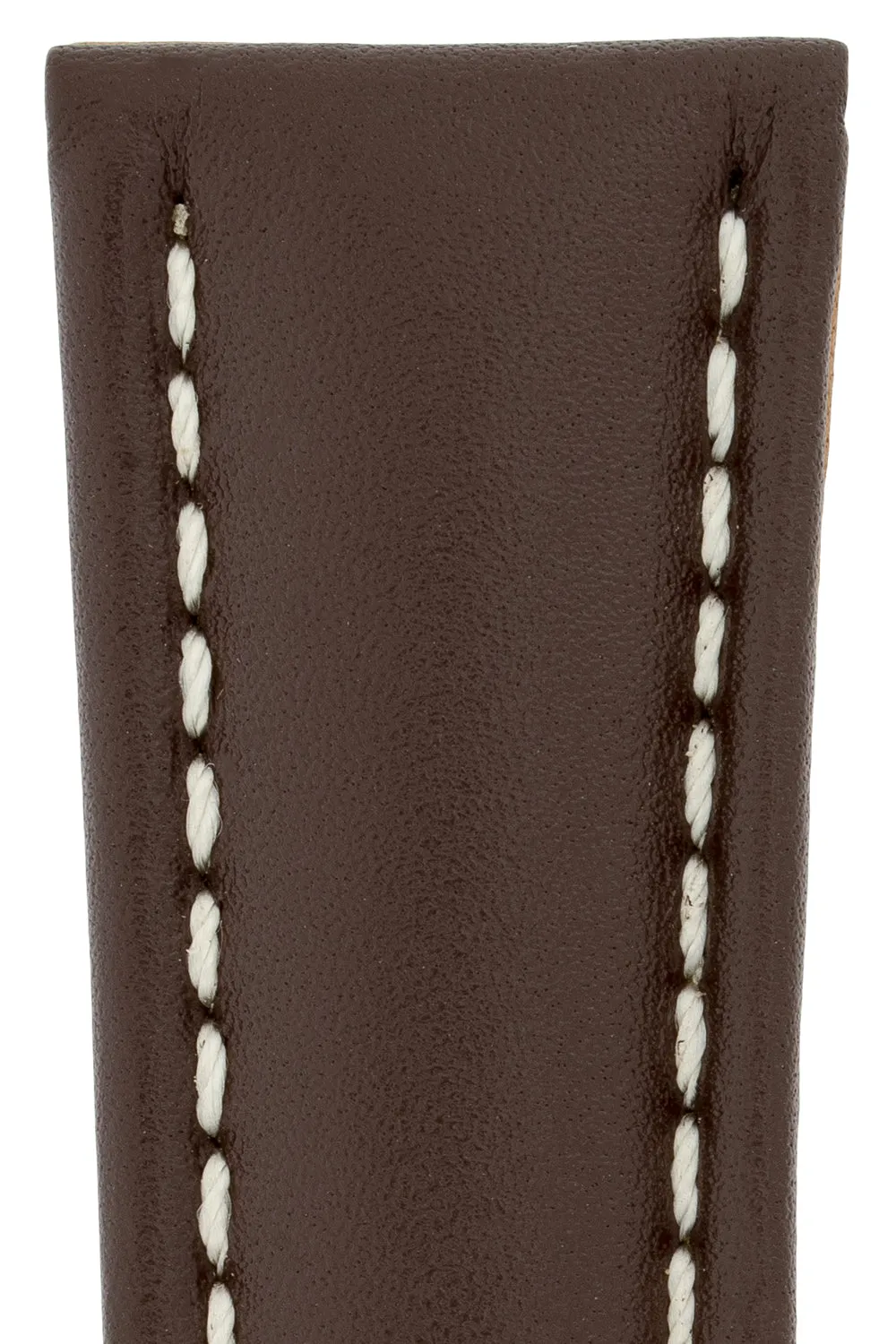 Breitling-Style Calf Deployment Watch Strap in Chocolate Brown