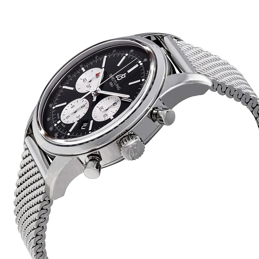 Breitling Transocean Chronograph Automatic Chronometer Black Dial Men's Watch AB015212/BF26/154A
