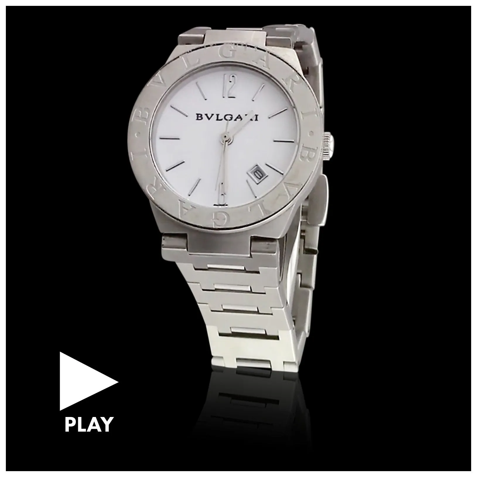 Bulgari Stainless Steel Ladies Quartz Watch