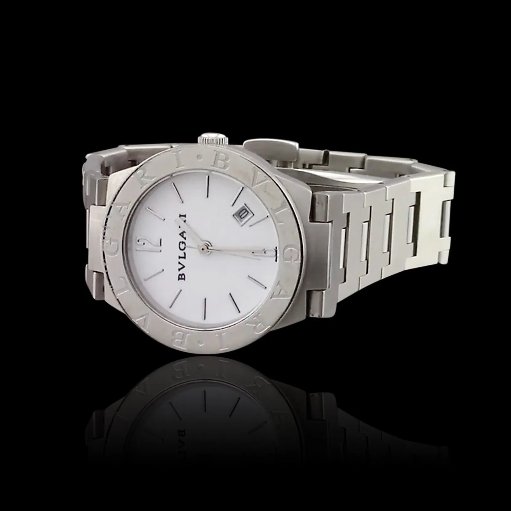 Bulgari Stainless Steel Ladies Quartz Watch