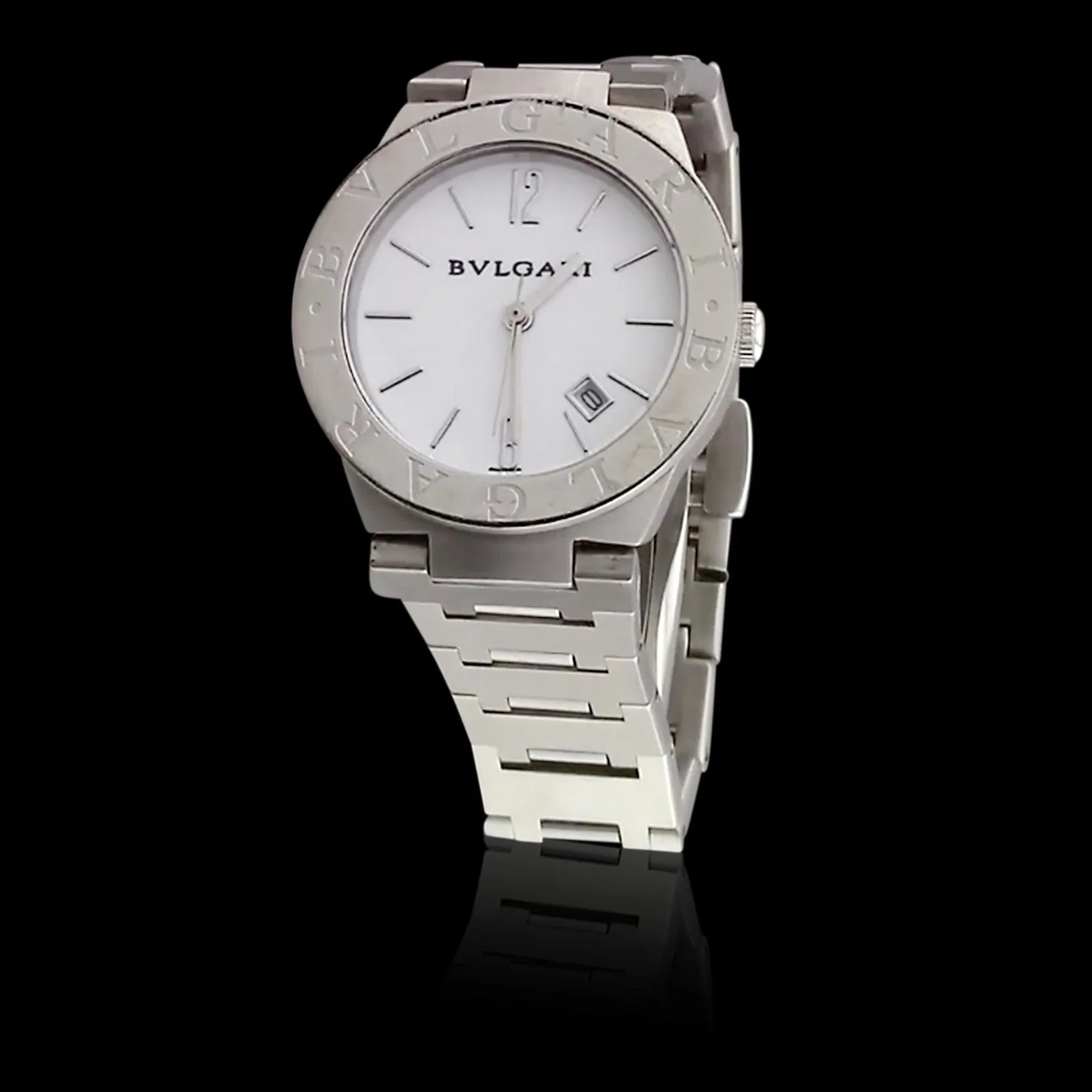 Bulgari Stainless Steel Ladies Quartz Watch