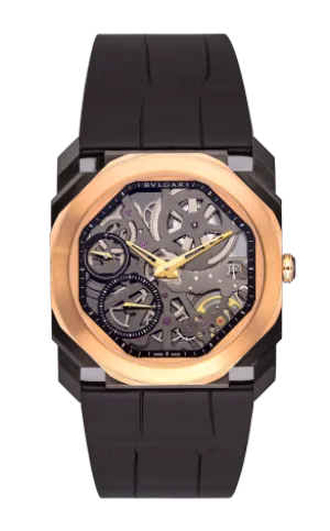 Bvlgari Octo Finissimo Stainless Steel & 18K Rose Gold Men`s Watch