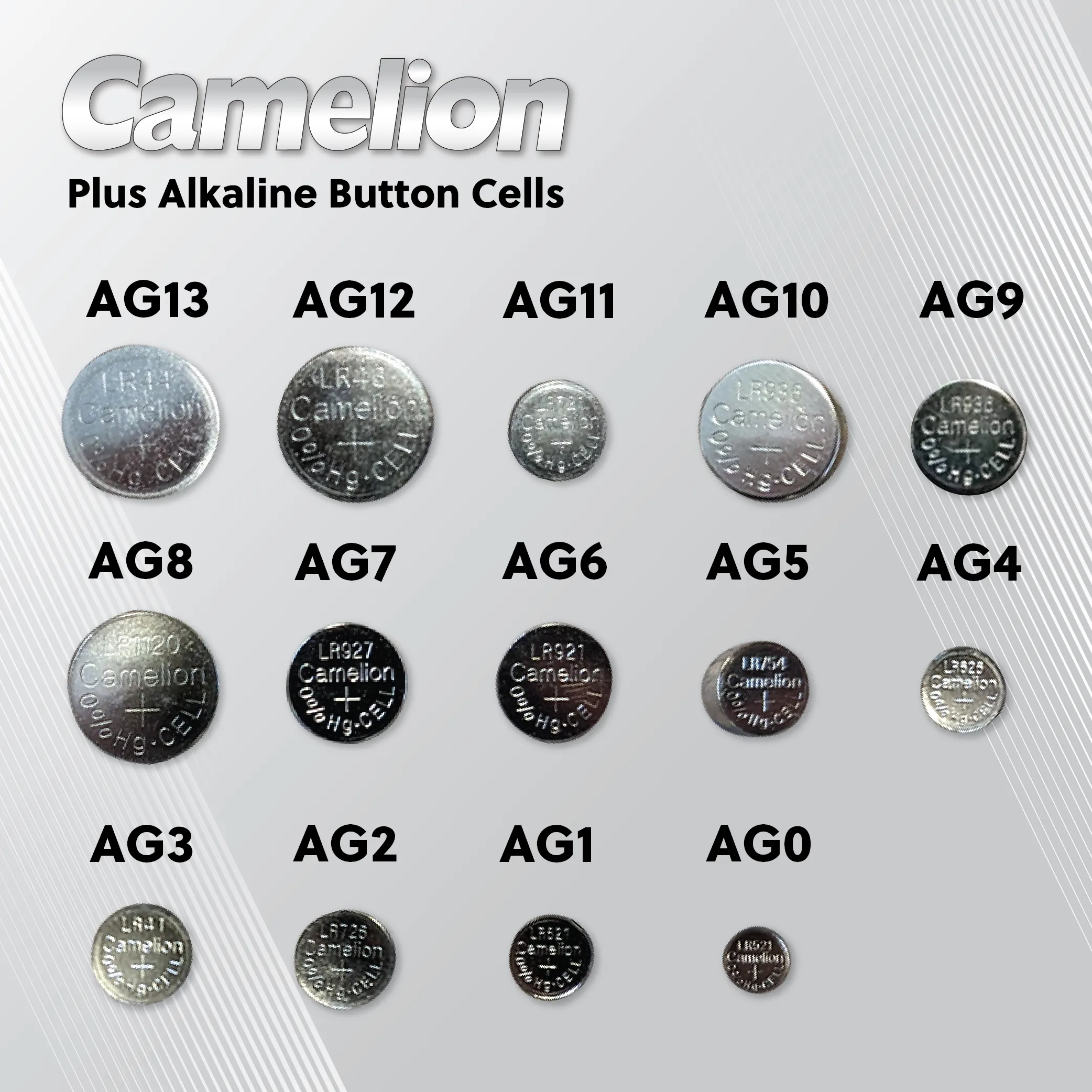 Camelion AG13 / 357 / LR44 1.5V Coin Cell Battery Pack of 10