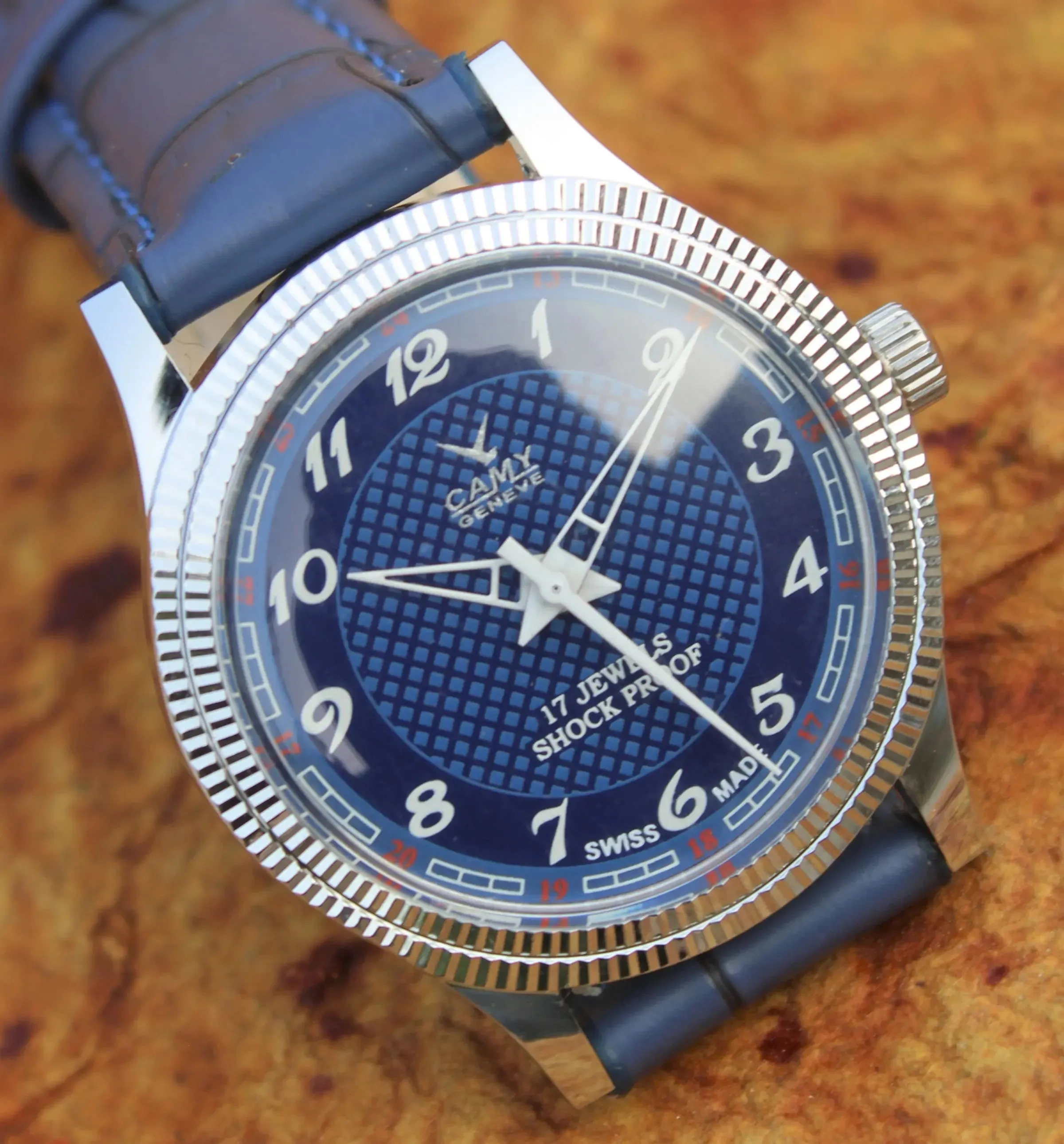 Camy Geneva 17 Jewels ST96 Vintage Mechanical Hand Wind Swiss Made Wristwatch