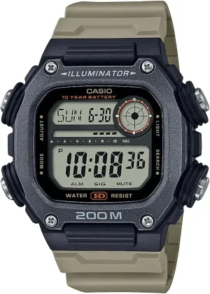 Casio Men's Quartz 10-Year Battery 200M Water Resistant Extra Long Band Watch DW-291HX-5AV