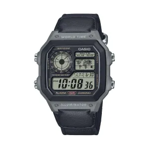 CASIO SPORT Mod. WORLD TIME ILLUMINATOR 5 ALARMS - FUTURE CLASSIC COLLECTION - KHAKI BLACK