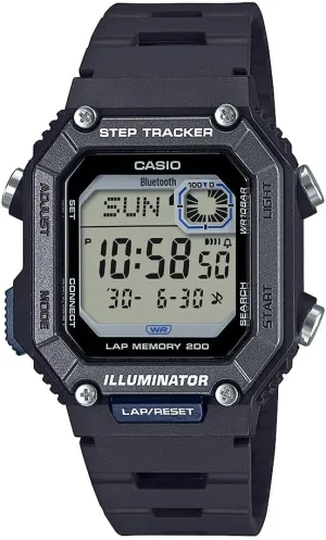 Casio WS-B1000 Series | Men's Digital Watch | (Black) | 100M WR | Step Tracker | LED Illuminator | 100 SEC Chronograph | Daily Alarm | 2-Year Battery