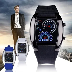 Casual LED Digital Display Silicone Band Dashboard Sports Wrist Watch