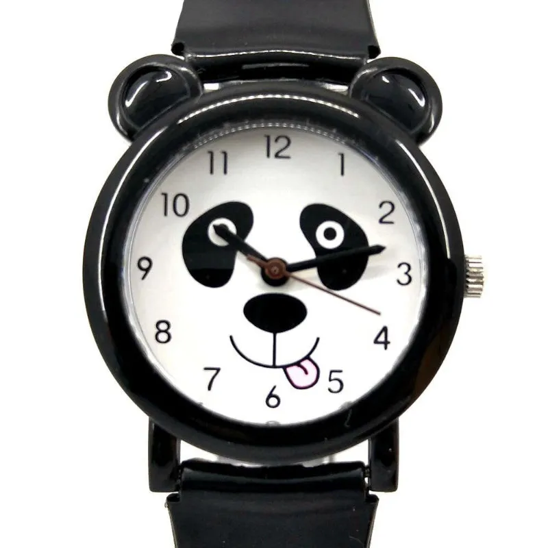 Children's Fun Cartoon Panda Animal Theme Waterproof Quartz Watches