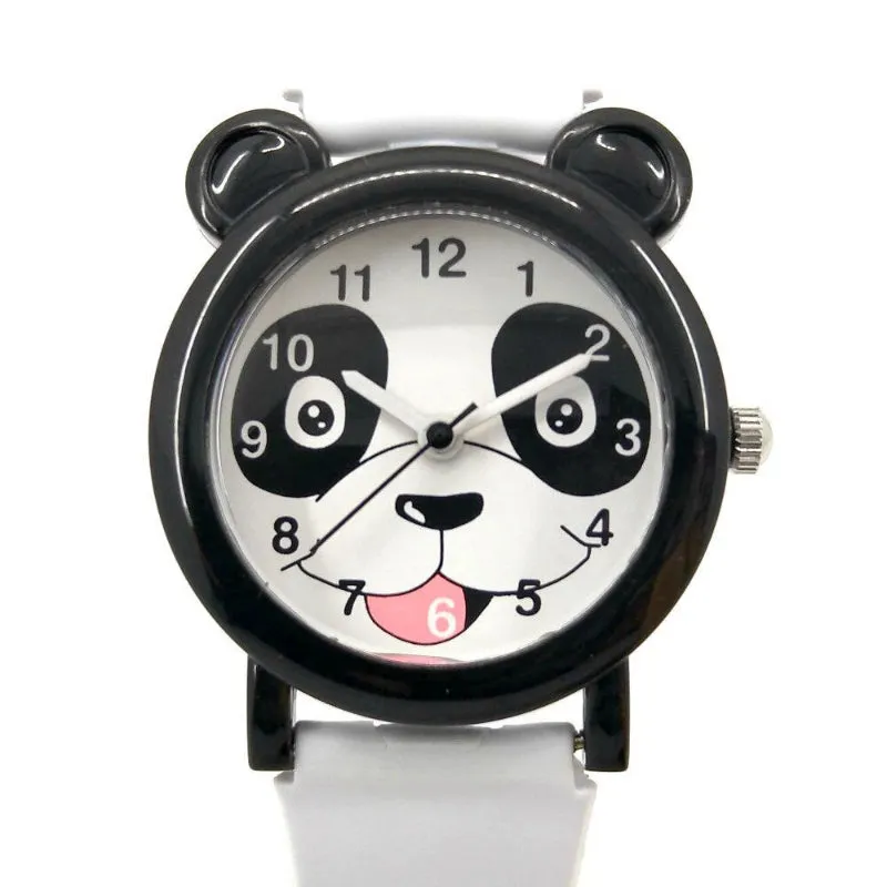 Children's Fun Cartoon Panda Animal Theme Waterproof Quartz Watches