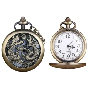 Chinese Dragons Quartz Pocket Watch
