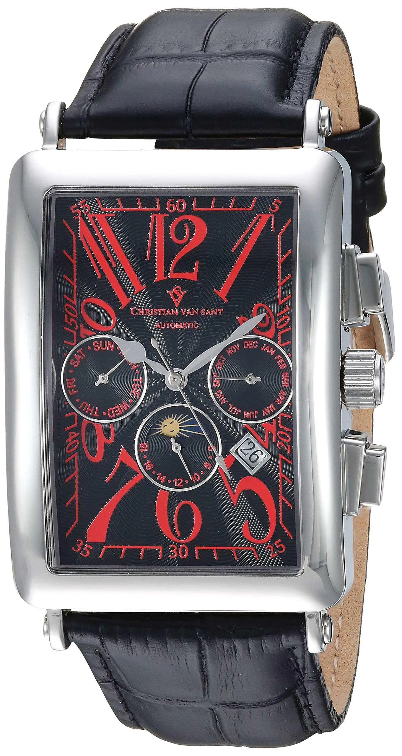 CHRISTIAN VAN SANT Men's Prodigy Stainless Steel Bracelet White Dial Wrist Watch.