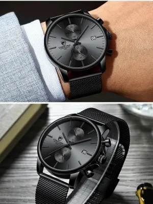 Chronograph Mesh Stainless Steel Watch