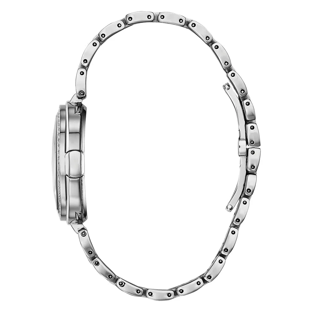 Citizen Capella Eco-Drive Womens Silver-Tone Stainless Steel Band Silver Quartz Dial Watch - EX1500-52A