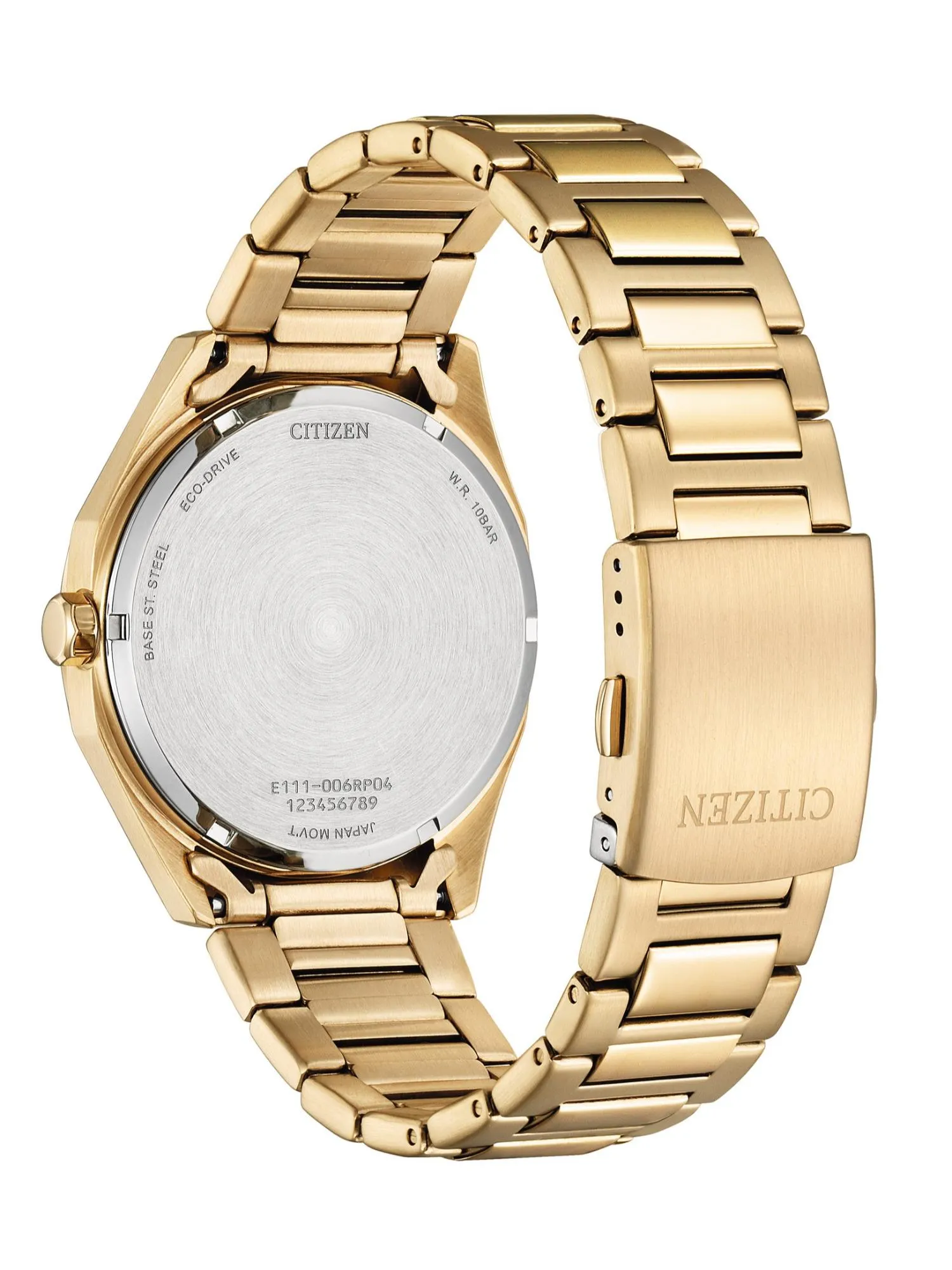 Citizen Men 41 mm Size Gold Dial Eco-Drive Watch- BM7603-82P