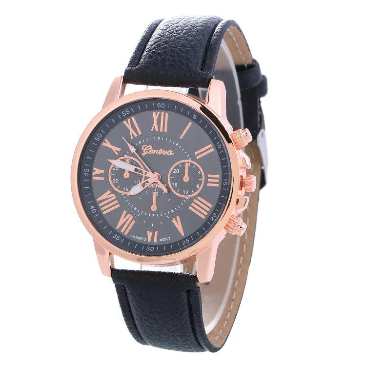 Classic Three Leather Watch