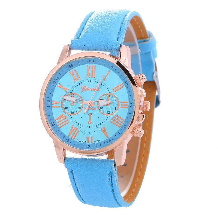 Classic Three Leather Watch