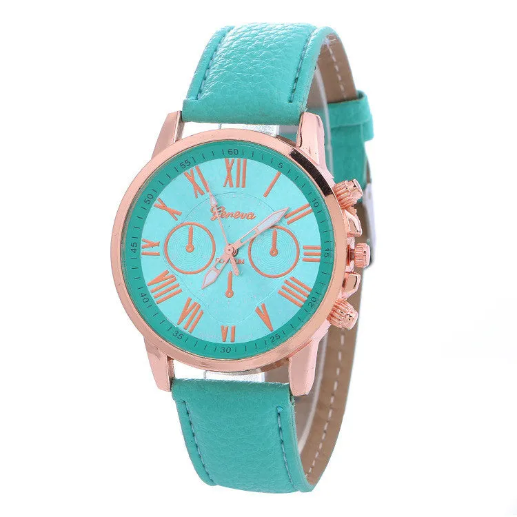 Classic Three Leather Watch