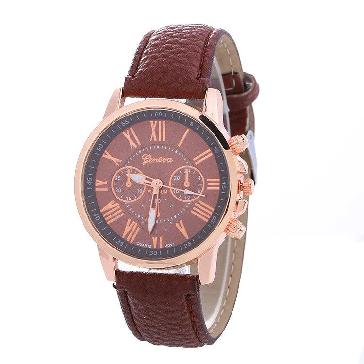 Classic Three Leather Watch