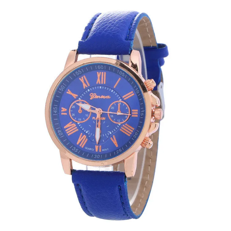 Classic Three Leather Watch