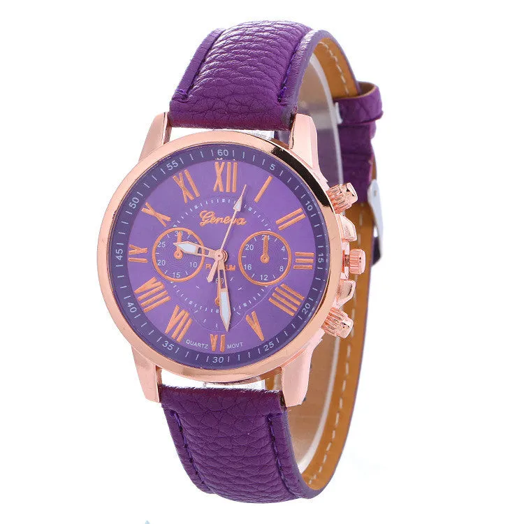 Classic Three Leather Watch