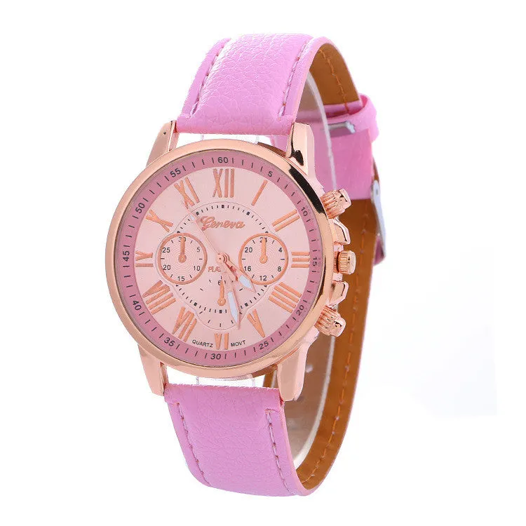 Classic Three Leather Watch