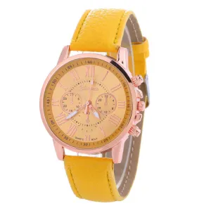 Classic Three Leather Watch
