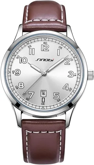 Classic Watches for Men with Calendar Water Resistant Luminous Easy Read Time Arabic Numerals Men Dress Watch
