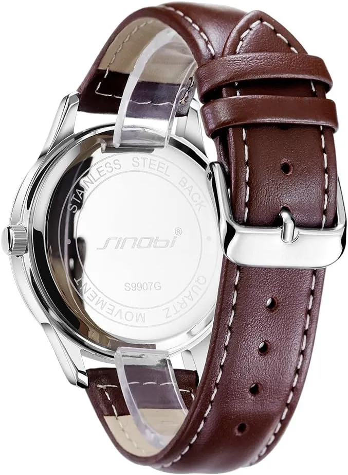 Classic Watches for Men with Calendar Water Resistant Luminous Easy Read Time Arabic Numerals Men Dress Watch