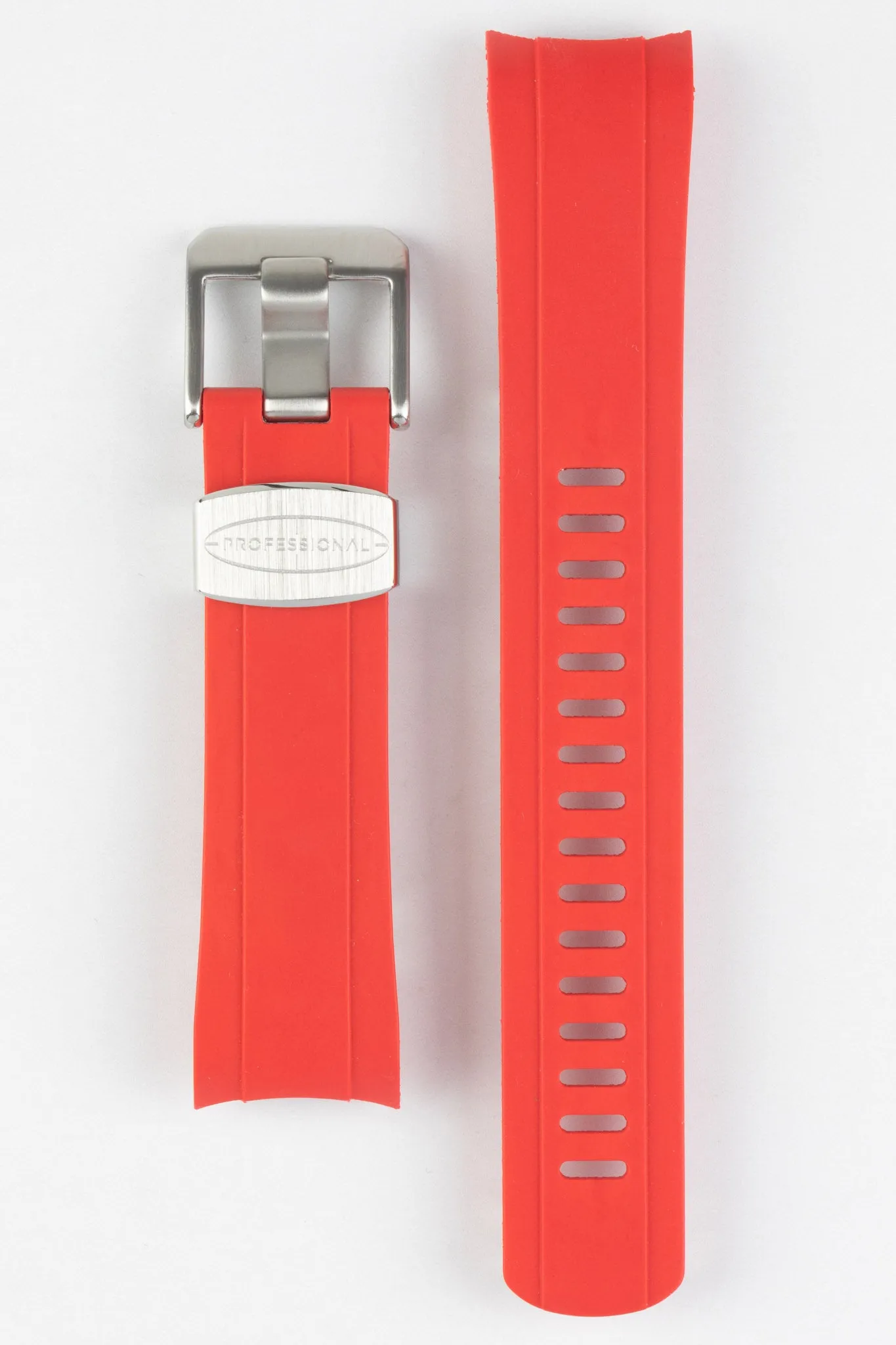 CRAFTER BLUE CB10 Rubber Watch Strap for Seiko SKX Series – RED with Rubber & Steel Keepers