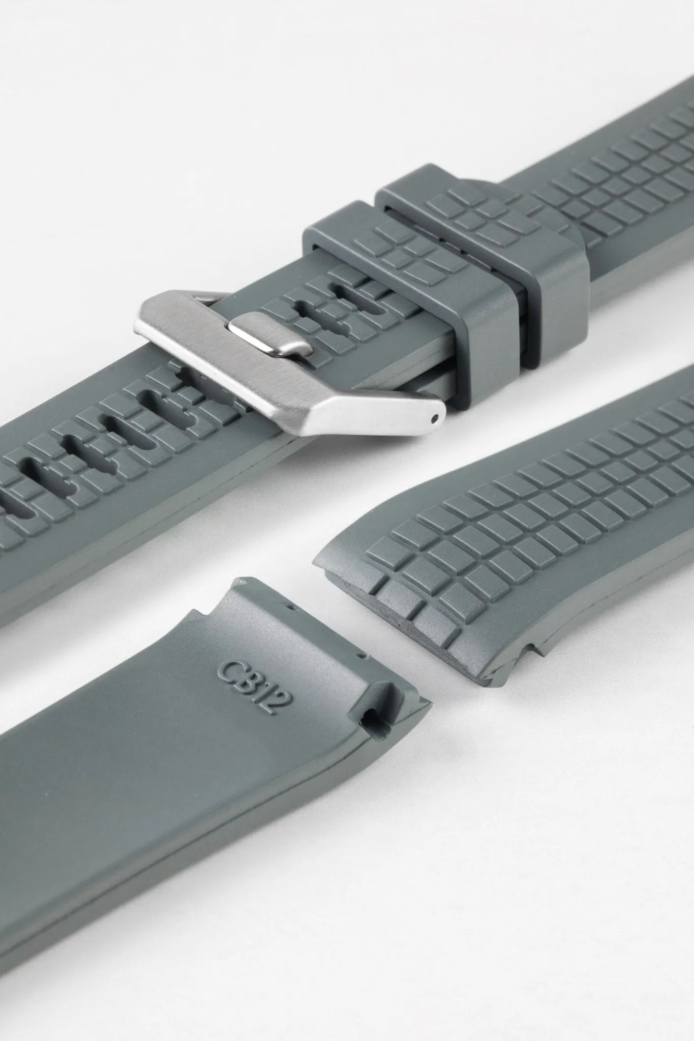 CRAFTER BLUE CB12 'Aquanaut' Rubber Watch Strap for Seiko Turtle – GREY