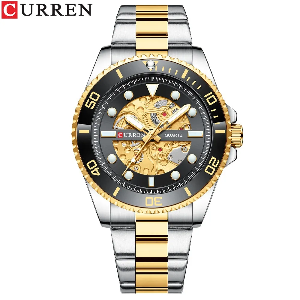 CURREN Top Brand Luxury Men&#39;s Quartz Watches Exquisite Stainless Steel Fashion Classic Watches For Men Relogio Masculino