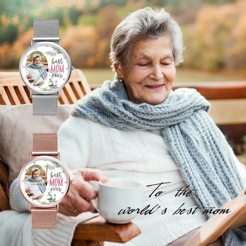 Custom Photo Watch Personalized Best Mom Ever Watch Best Mother's Day Gift