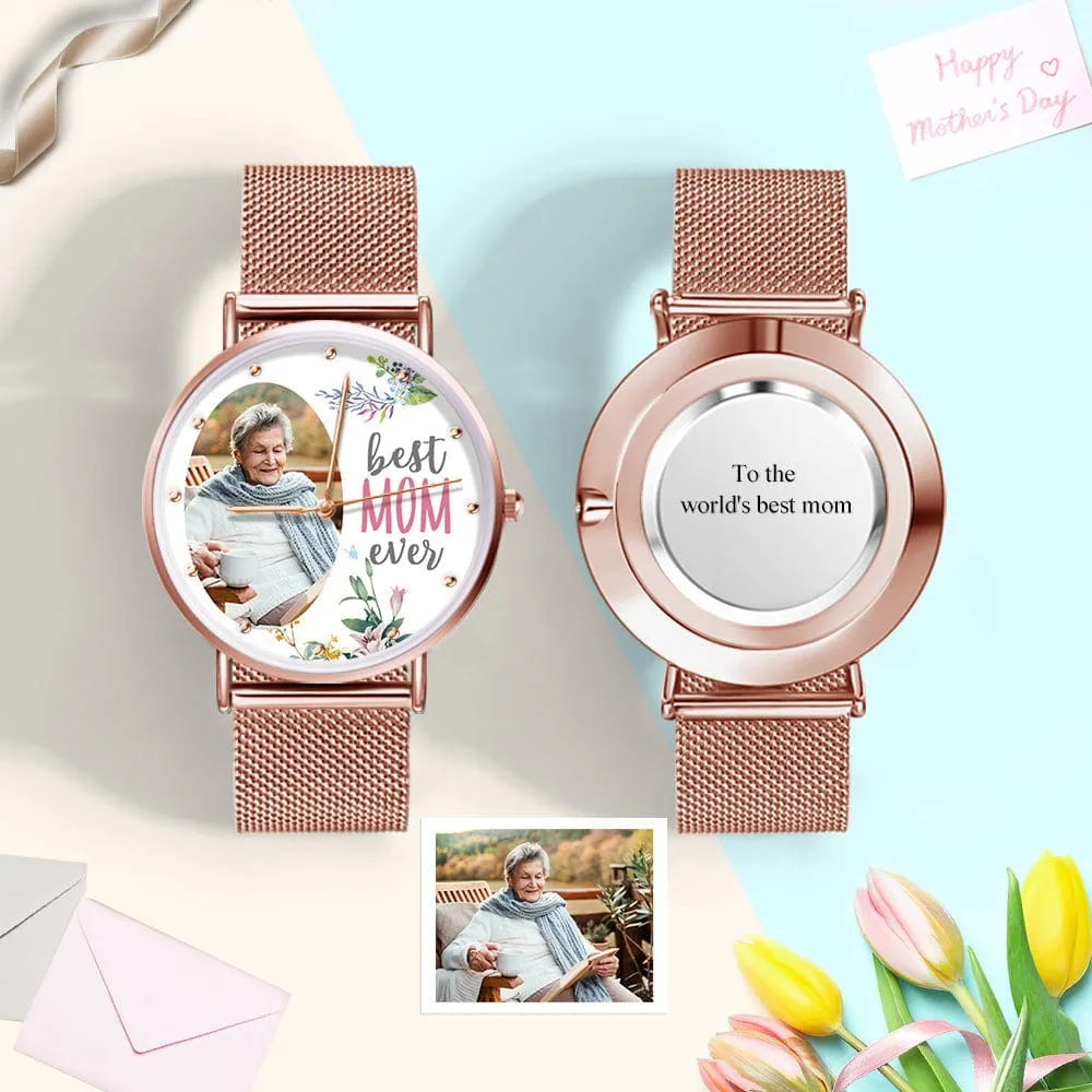 Custom Photo Watch Personalized Best Mom Ever Watch Best Mother's Day Gift