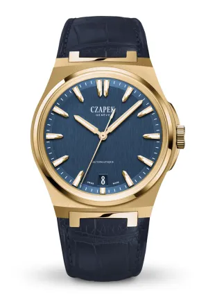 Czapek & Cie Antarctique Mount Erebus Deep Blue YG Alligator | LE10