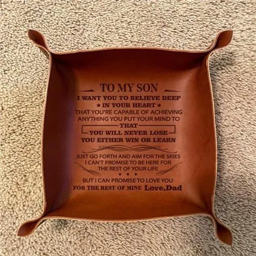 Dad To Son - Never Lose - Leather Valet Tray