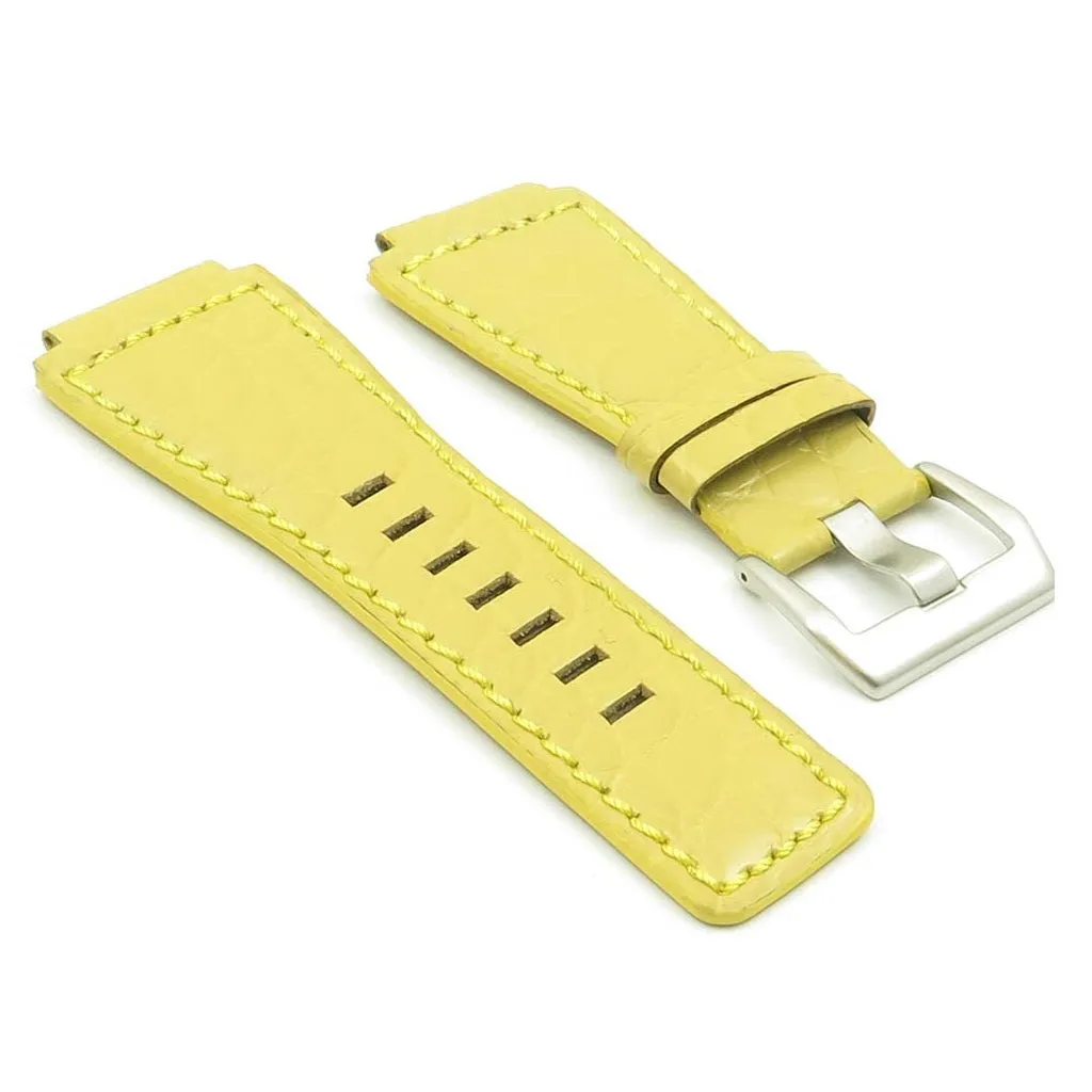DASSARI Boulder Alligator Embossed Leather Strap for Bell & Ross